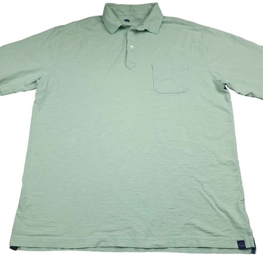 Onward Reserve Mens L Shirt Polo‎ Performance Cotton Stretch Green Athletic Golf